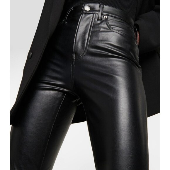 Veronica Beard Pants - Veronica Beard Maera High Rise Skinny Faux Leather Pants 25 Black